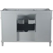 Bellaterra Home 800632-48SBN-LG Napa 48" vanity, Light Gray, white Carrara marble top, rear view