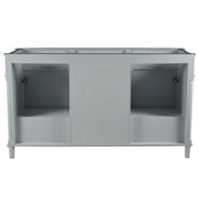 Bellaterra Home 800632-60DGD-LG Napa 60" vanity, Light Gray, white Carrara marble top, rear view