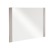 Bellaterra Home 8043-M-EP 23.6" rectangular mirror, Light Gray, angled view on a white background
