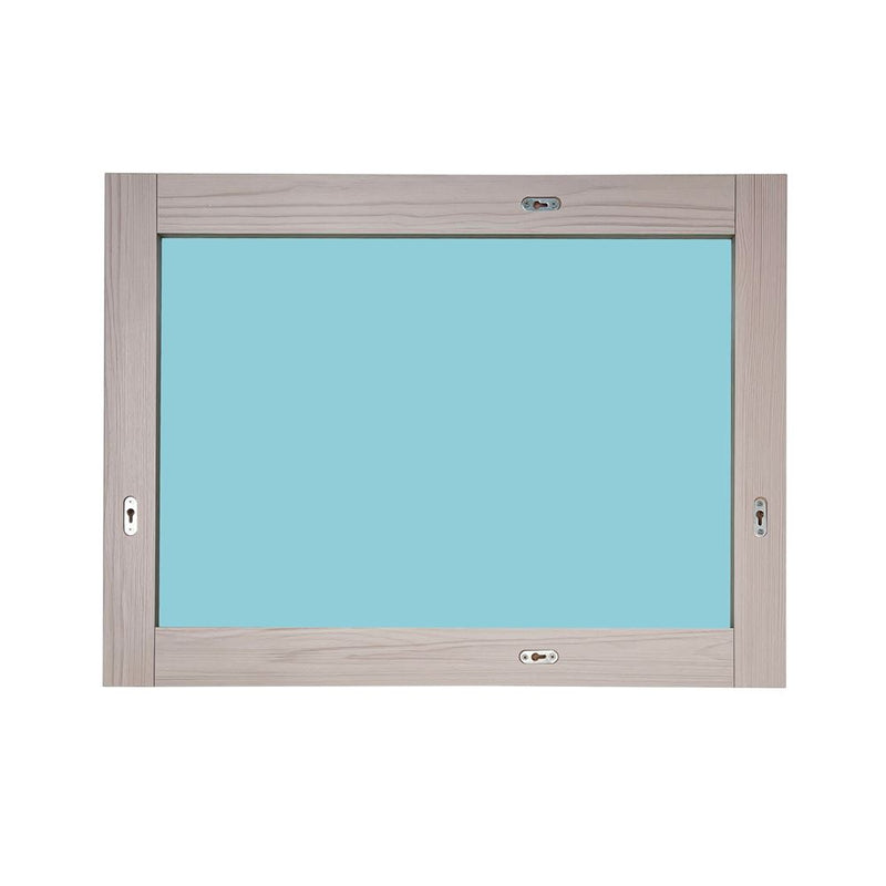Bellaterra Home 8043-M-EP 23.6" rectangular mirror, Light Gray, back view