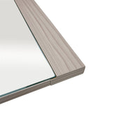 Bellaterra Home 8043-M-EP 23.6" rectangular mirror, Light Gray, frame edge profile