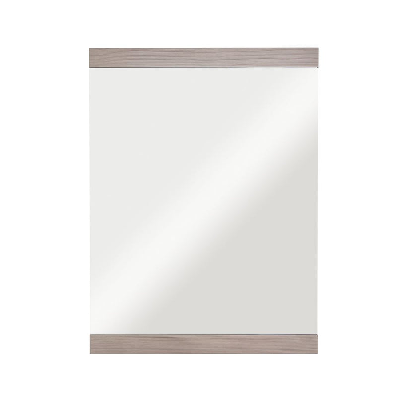 Bellaterra Home 8043-M-EP 23.6" rectangular mirror, Light Gray, front view on a white background