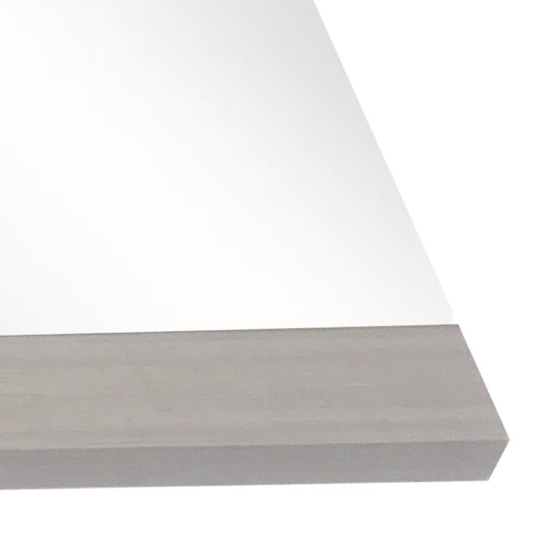 Bellaterra Home 804380-MIR-GY 37.4" mirror, Gray, countertop edge close-up