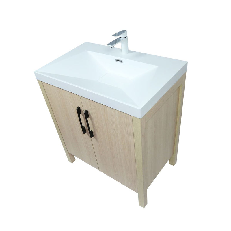 Bellaterra Home 804381V-CO 31.5" vanity, Neutral, composite granite top, angle other side