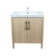 Bellaterra Home 804381V-CO 31.5" vanity, Neutral, composite granite top, front view on a white background