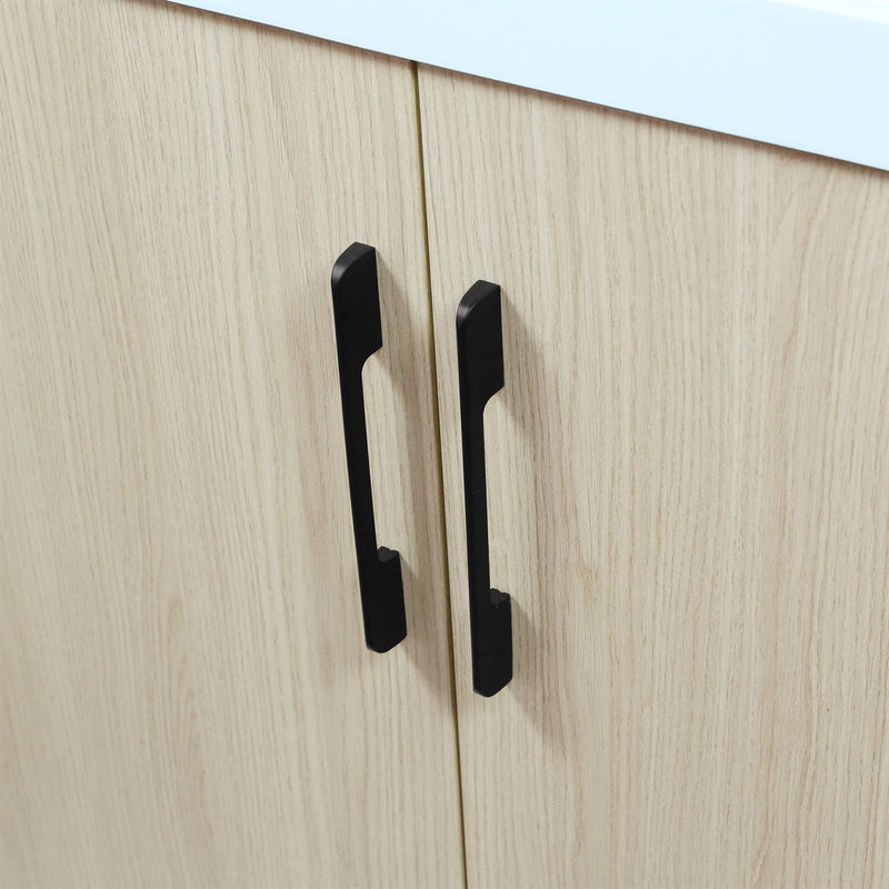 Bellaterra Home 804381V-CO 31.5" vanity, Neutral, composite granite top, door and hardware close-up