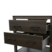 Bellaterra Home 808175-31-RG 31" vanity, Gray, white engineered stone top, open drawer close-up