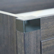 Bellaterra Home 808175-31-RG 31" vanity, Gray, white engineered stone top, countertop edge close-up