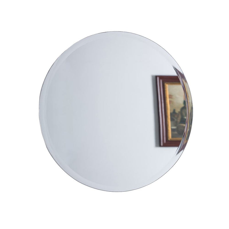 Bellaterra Home 808312A-M 22" round mirror, front view on a white background