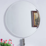 Bellaterra Home 808312A-M 22" round mirror, installed in a bathroom