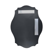 Bellaterra Home 808316-M 23.75" scalloped mirror, back view with hanging hardware