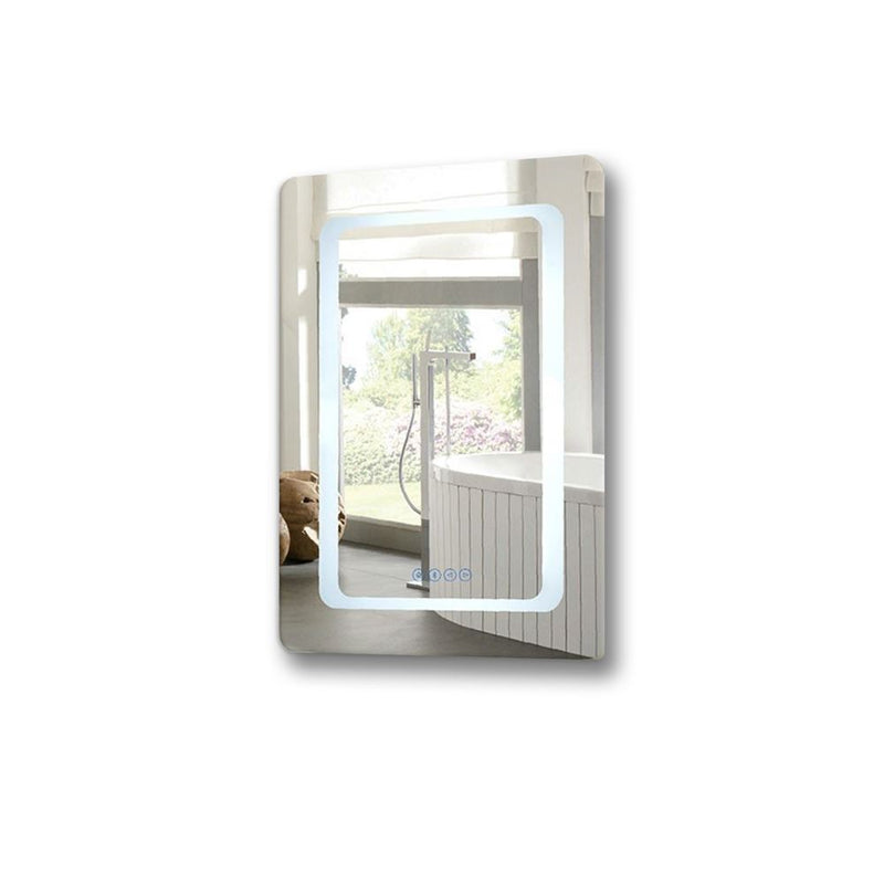 Bellaterra Home 808485-M-24 24" rectangular mirror, front view on a white background