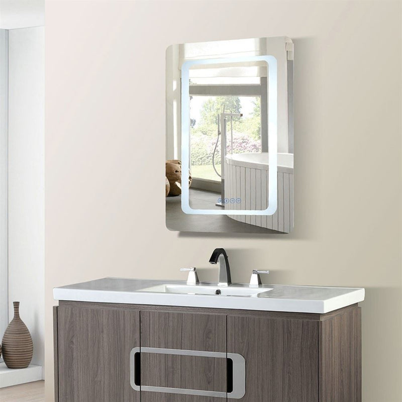 Bellaterra Home 808485-M-24 24" rectangular mirror, installed in a bathroom