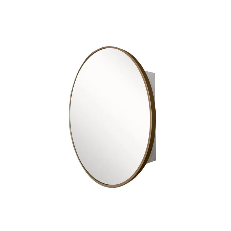 Bellaterra Home 8820-MC-GD 26" storage cabinet, Gold, front view on a white background