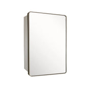 Bellaterra Home 8821-MC-SL 17.7" storage cabinet, Silver, front view on a white background