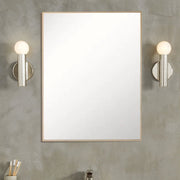 Bellaterra Home 8833-24GD 23.5" rectangular mirror, Gold, installed in a bathroom