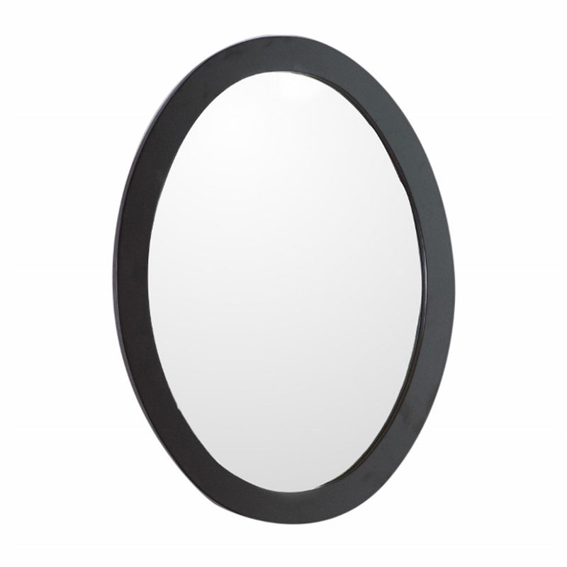 Bellaterra Home 9902-M-ES 22" oval mirror, Espresso, front view on a white background