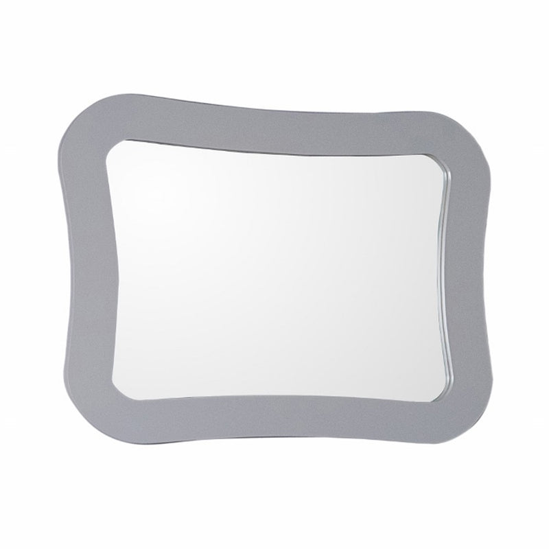 Bellaterra Home 9903-M-LG 28" mirror, Light Gray, front view on a white background