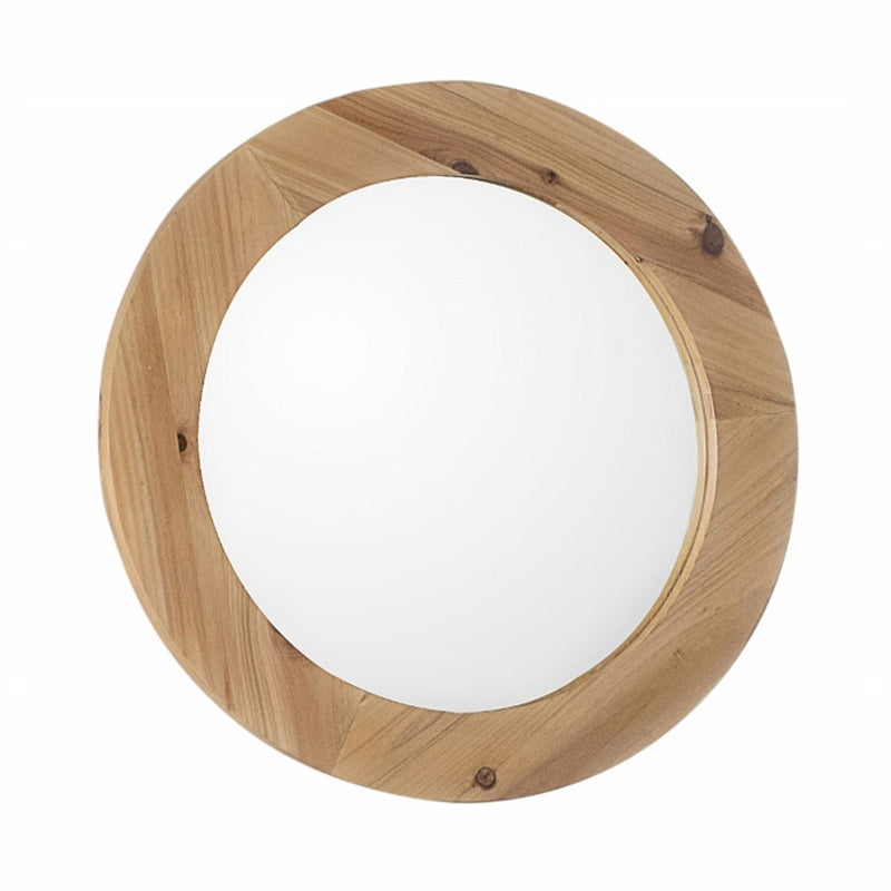 Bellaterra Home 9904-M-NL 24" round mirror, Natural, front view on a white background