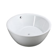 Bellaterra Home BA6832 Pescara 59" freestanding tub, white high gloss, front view on a white background