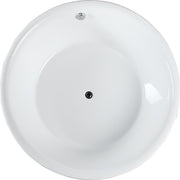 Bellaterra Home BA6832RD Prato 59" freestanding tub, red/white high gloss, top view