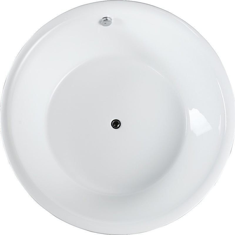 Bellaterra Home BA6832RD Prato 59" freestanding tub, red/white high gloss, top view