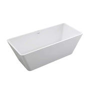 Bellaterra Home BA6867 Rieti 67" freestanding tub, white high gloss, front view on a white background