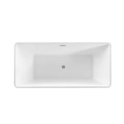 Bellaterra Home BA6867 Rieti 67" freestanding tub, white high gloss, top view