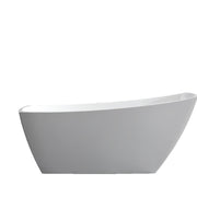 Bellaterra Home BA7525 Albi 67" freestanding tub, white high gloss, front view on a white background