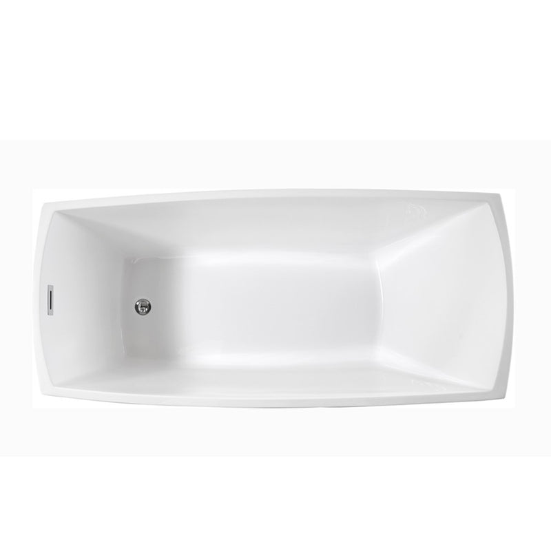 Bellaterra Home BA7525 Albi 67" freestanding tub, white high gloss, countertop and sink close-up
