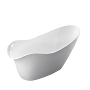Bellaterra Home BA7527 Colmar 69" freestanding tub, white high gloss, front view on a white background