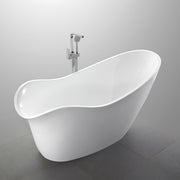 Bellaterra Home BA7527 Colmar 69" freestanding tub, white high gloss, studio view angled