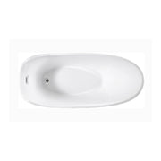 Bellaterra Home BA7527 Colmar 69" freestanding tub, white high gloss, countertop and sink close-up