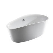 Bellaterra Home BA7528 Grasse 67" freestanding tub, white high gloss, front view on a white background