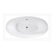 Bellaterra Home BA7528 Grasse 67" freestanding tub, white high gloss, countertop and sink close-up