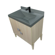 Bellaterra Home BACKSPLASH-GC-GY-31 31.5" composite granite backsplash, matching vanity top angle