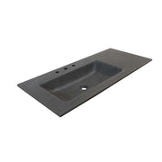Bellaterra Home CT4922L-BL 49" concrete vanity top, angled view on a white background