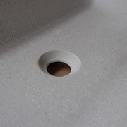 Bellaterra Home CT4922L-DG 49" concrete vanity top, drain close-up
