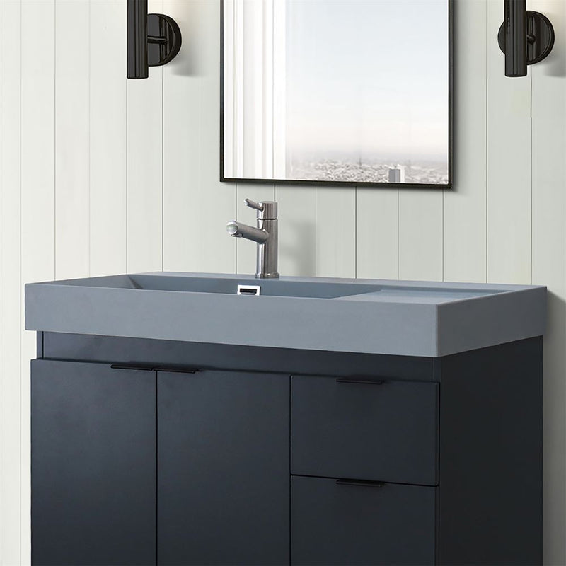 Bellaterra Home GC3918-SG-TOP 39" composite granite vanity top, installed in a bathroom
