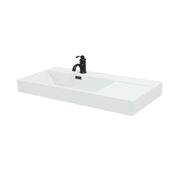 Bellaterra Home GC3918-SW-TOP 39" composite granite vanity top, front view on a white background