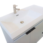 Bellaterra Home GC3918-SW-TOP 39" composite granite vanity top, installed close