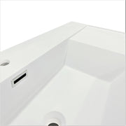 Bellaterra Home GC3918-SW-TOP 39" composite granite vanity top, countertop and sink close-up