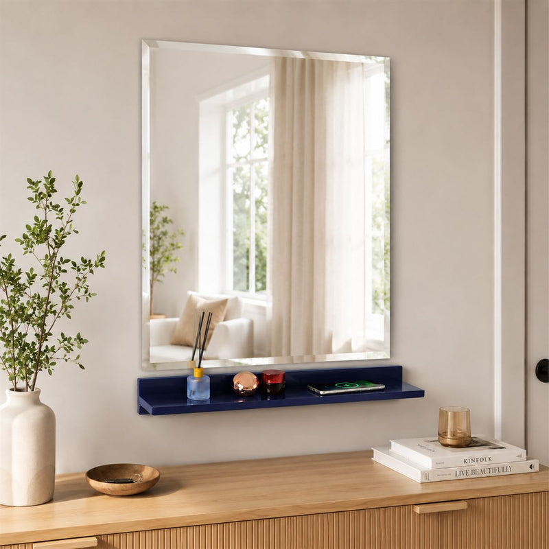 Bellaterra Home WS24-BU-315 23.5" storage cabinet, Blue, installed in a bathroom