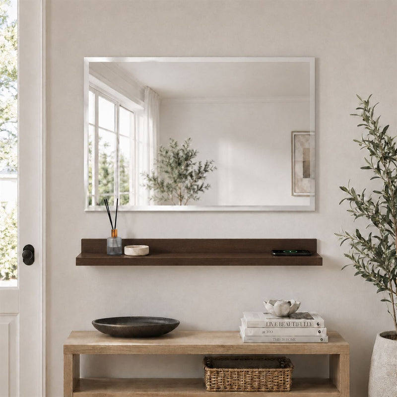 Bellaterra Home WS30-RW-315 30" storage cabinet, Rustic Wood, installed in a bathroom