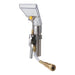 bottom view of edic 1037ac clear plastic upholstery cleaning tool for enhanced visibility.