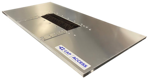 CAP Access 2' x 4' ceiling panel with hinged brush opening and CAP ACCESS label