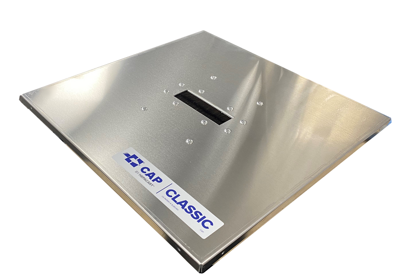 CAP Classic cabling access point, a 2' x 2' ceiling panel with a brush-sealed cable slot