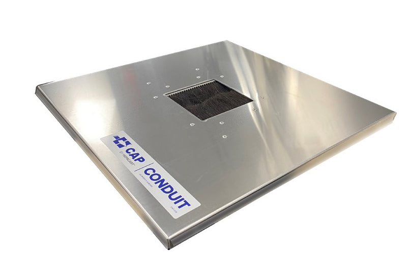 CAP Conduit panel with a square 6" x 6" brush opening