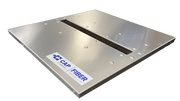 CAP Fiber panel with its long 2" x 20" brush slot, on a workshop shelf