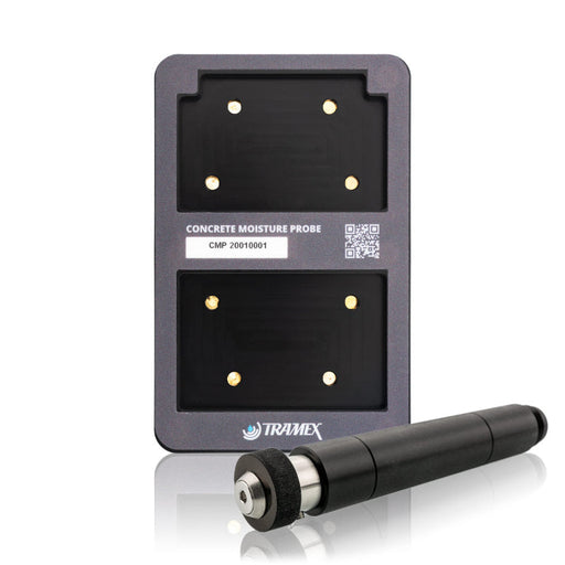 Tramex Concrete Determinator Kit - CDK Image showing a concrete moisture probe with an angled front plate. The probe is designed for measuring moisture levels in concrete surfaces, featuring a robust construction for durability.